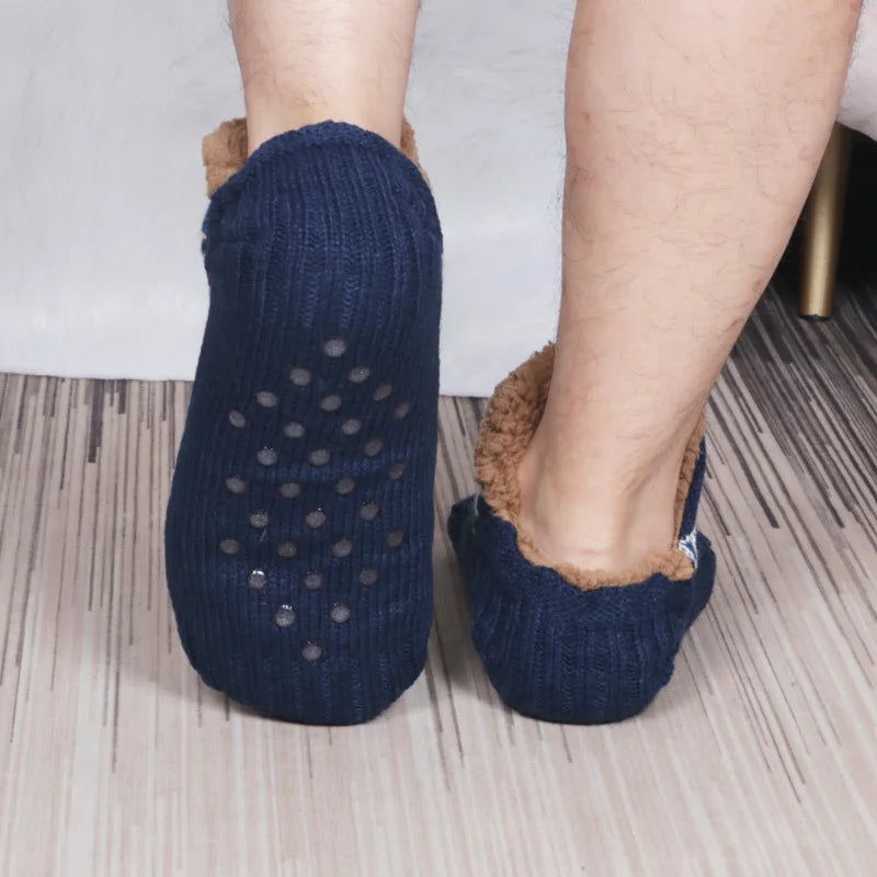 Semelle à picots antidérapants (coloris bleu à motifs présenté)