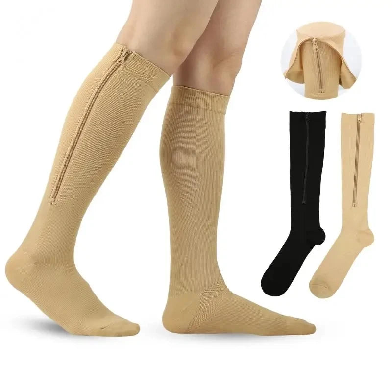 Enfilia Zip bout fermé beige avec zip latéral